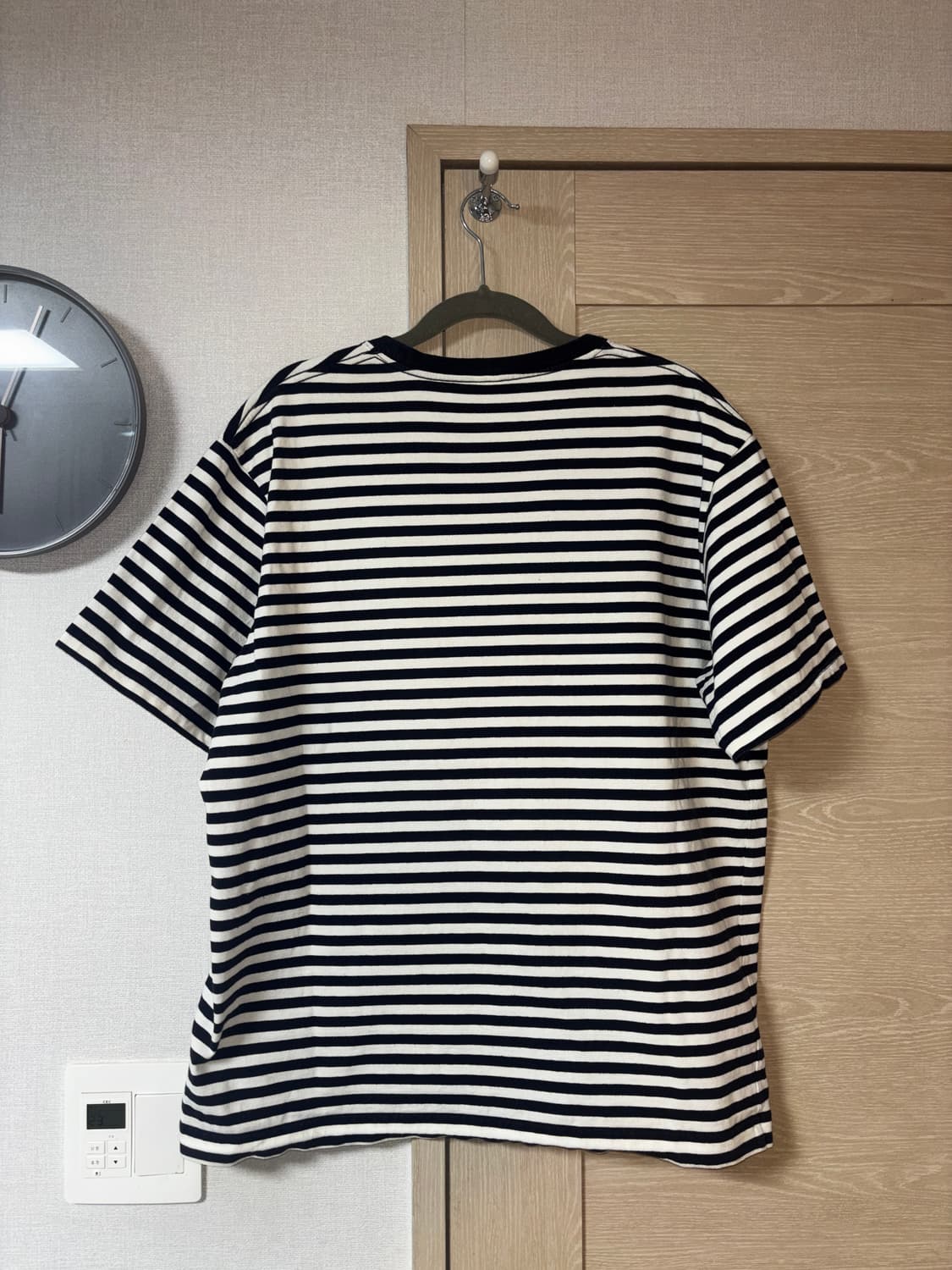 택포/A+급) 아르켓 스트라이프 반팔 티셔츠 네이비 화이트 상품이미지2