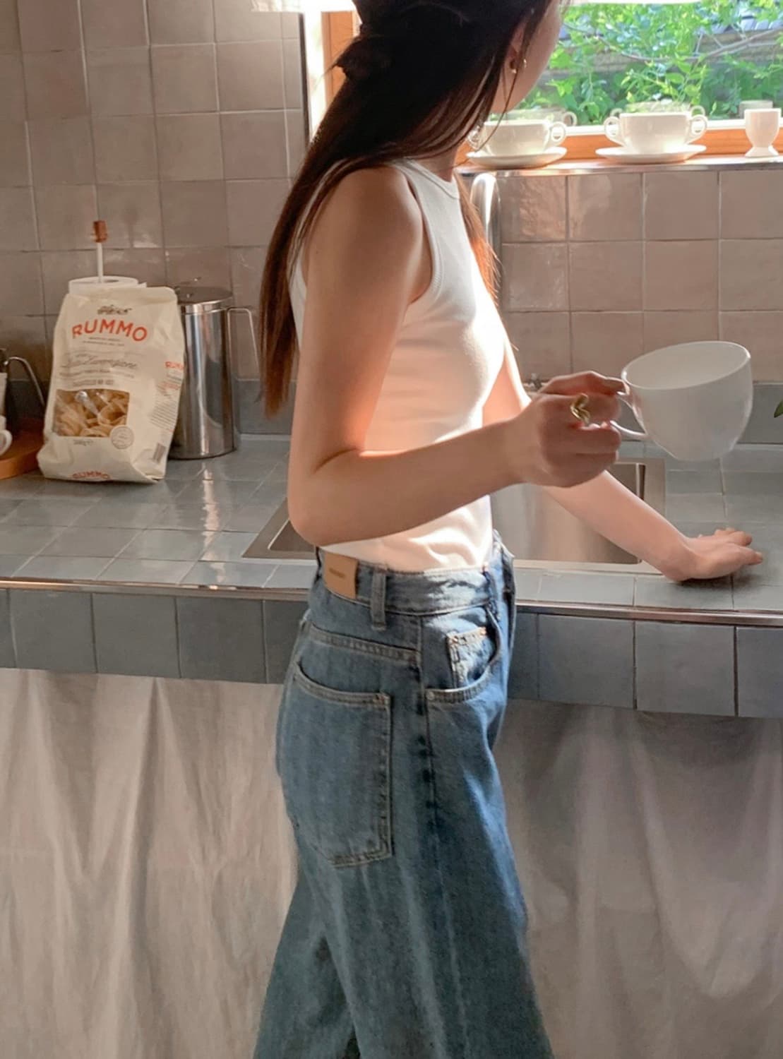 프렌치오브 made 부유방 커버 라운드 나시 슬리브리스 상품이미지3