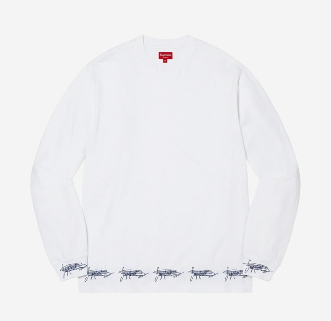 Supreme 슈프림 시그니쳐 롱슬리브 탑 화이트 22FW [s] 상품이미지1