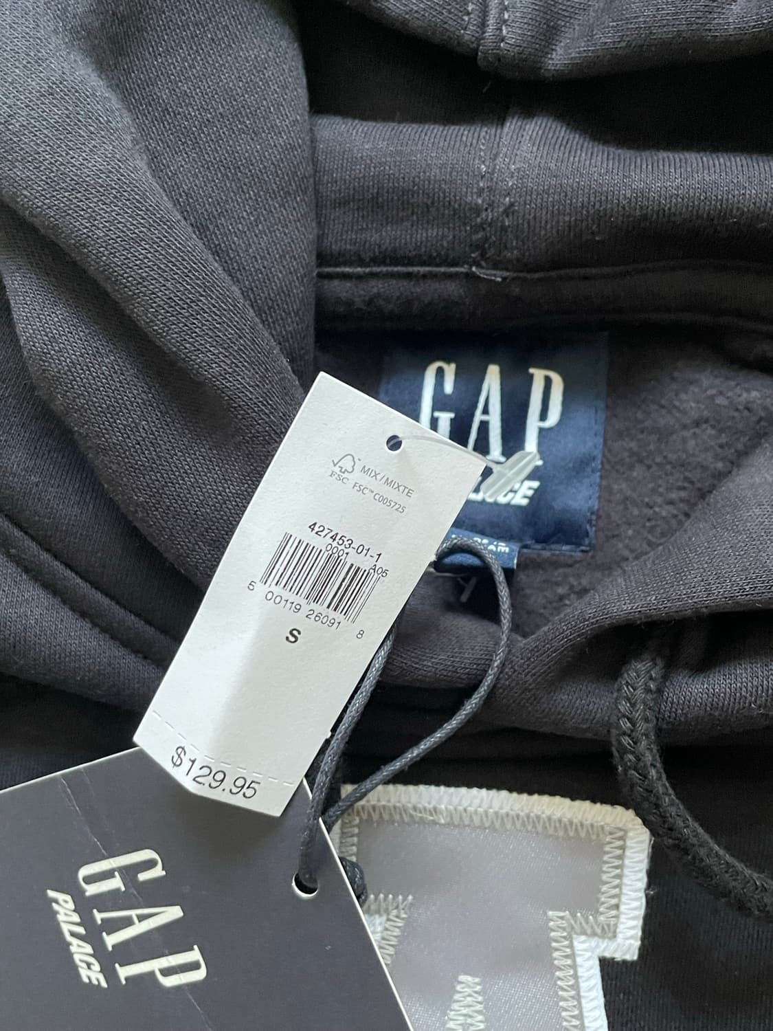 팔라스 갭 후드 블랙 그레이 새제품 palace gap 상품이미지3