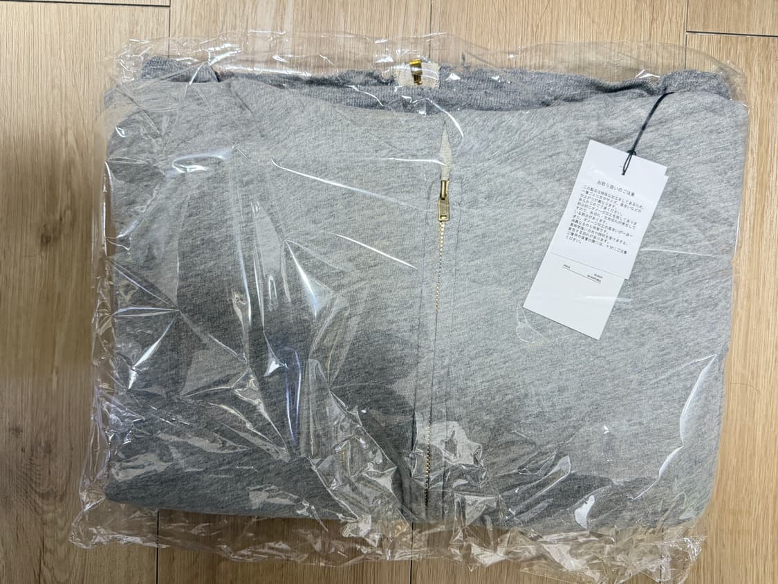 아프레쎄 26ss 빈티지 라이트웨이트 집 스웻 후드 집업 그레이 상품이미지1