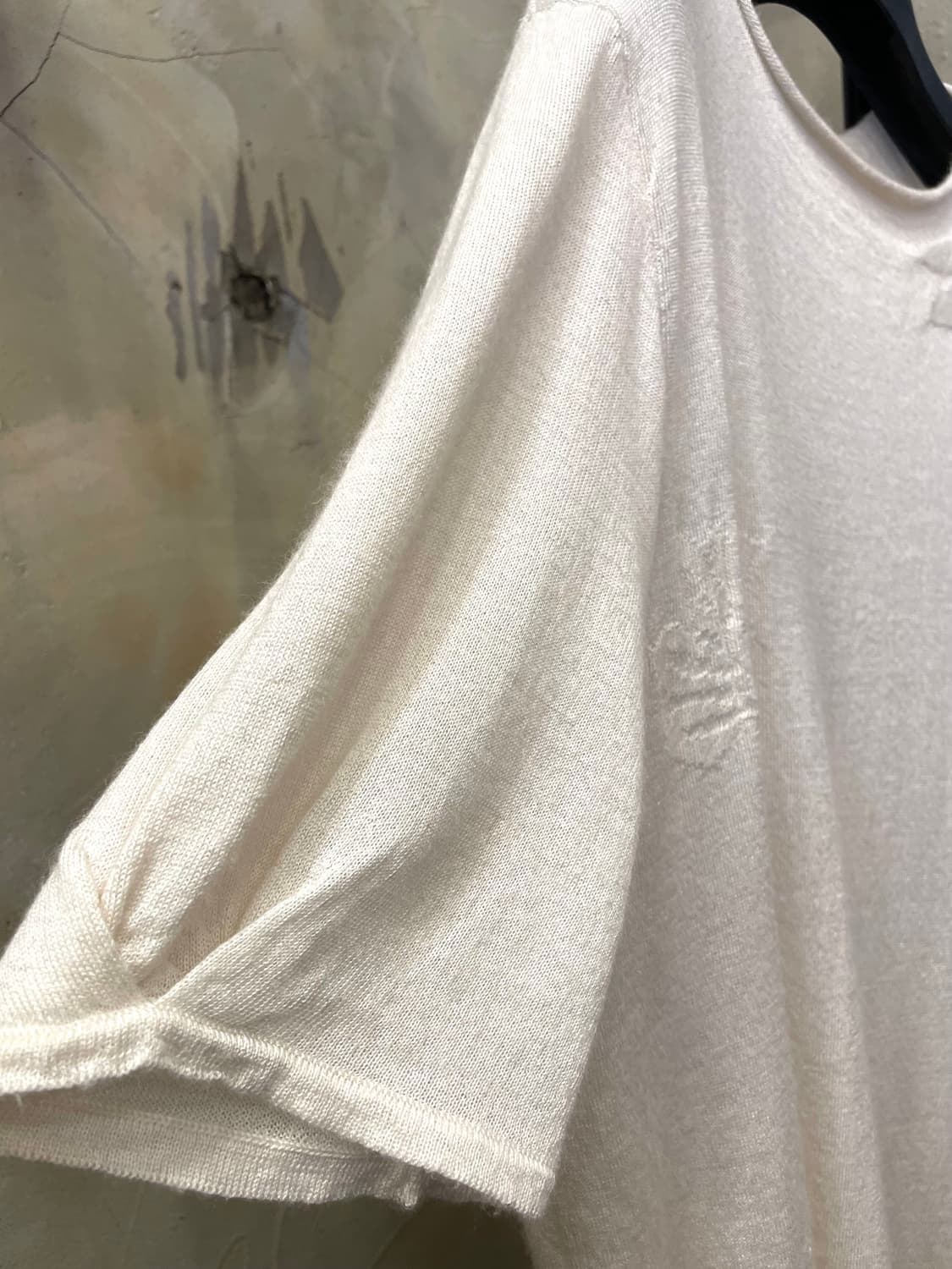 몽골 실크 캐시미어 크림색 블라우스 66~77 상품이미지3