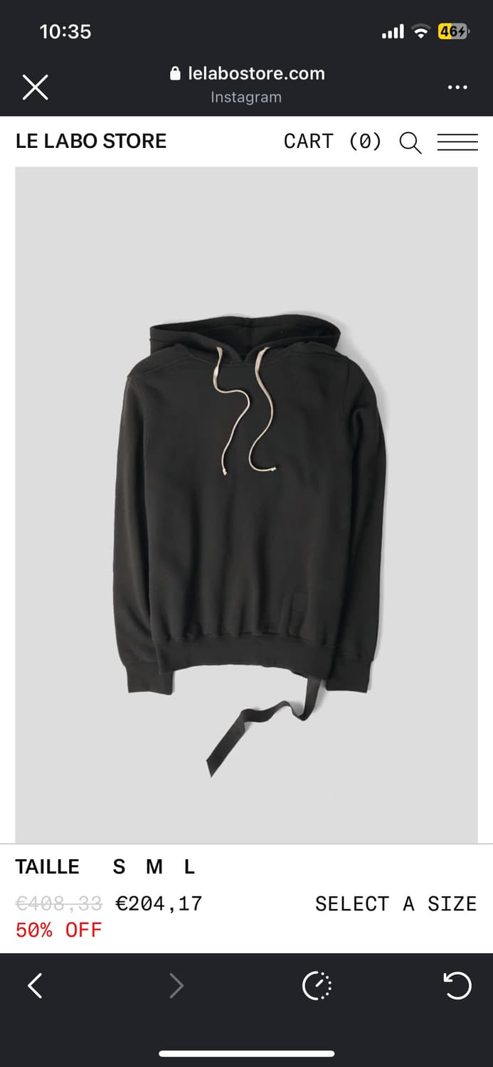 Rick owens DRKSHDW oversized hoodie [L] 상품이미지1