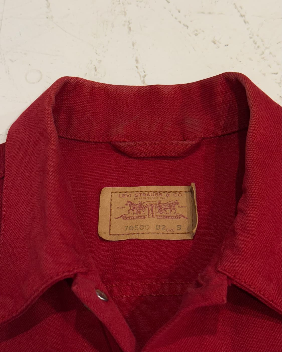 Levis 90s 70500 레드 트러커 자켓 상품이미지5