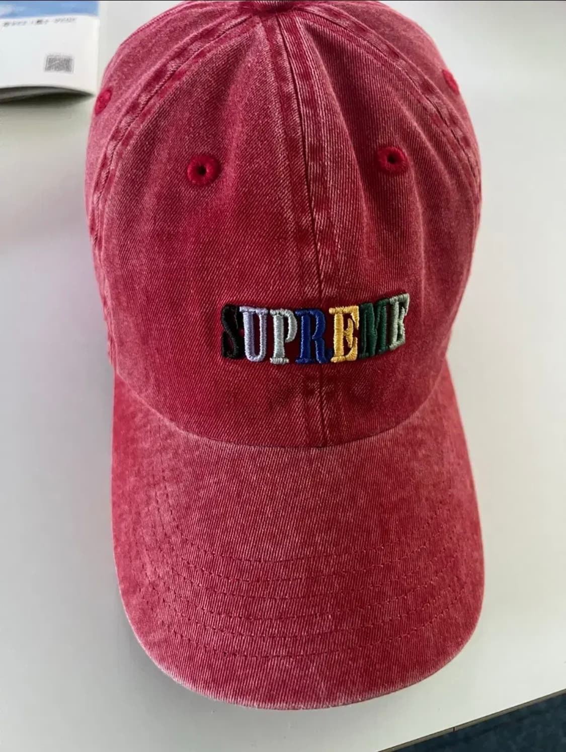 슈프림 피그먼트 다이 6-패널 레드 볼캡 - 25SS 상품이미지2