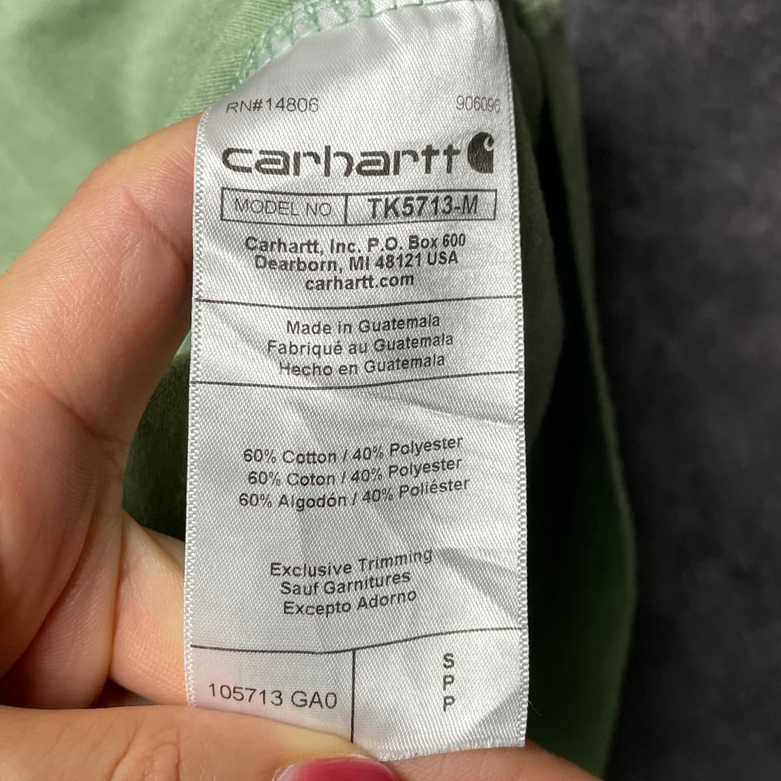 CARHARTT 칼하트 라이트그린 그래픽 포켓 반팔 티셔츠 A01090 상품이미지10