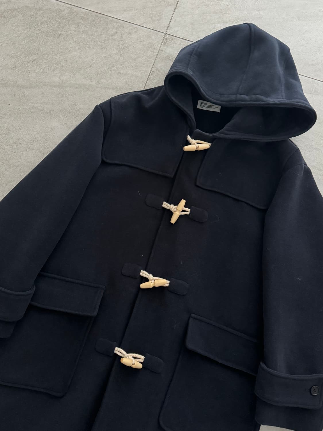 파르티멘토 오버사이즈 더플 롱 코트 네이비 상품이미지1