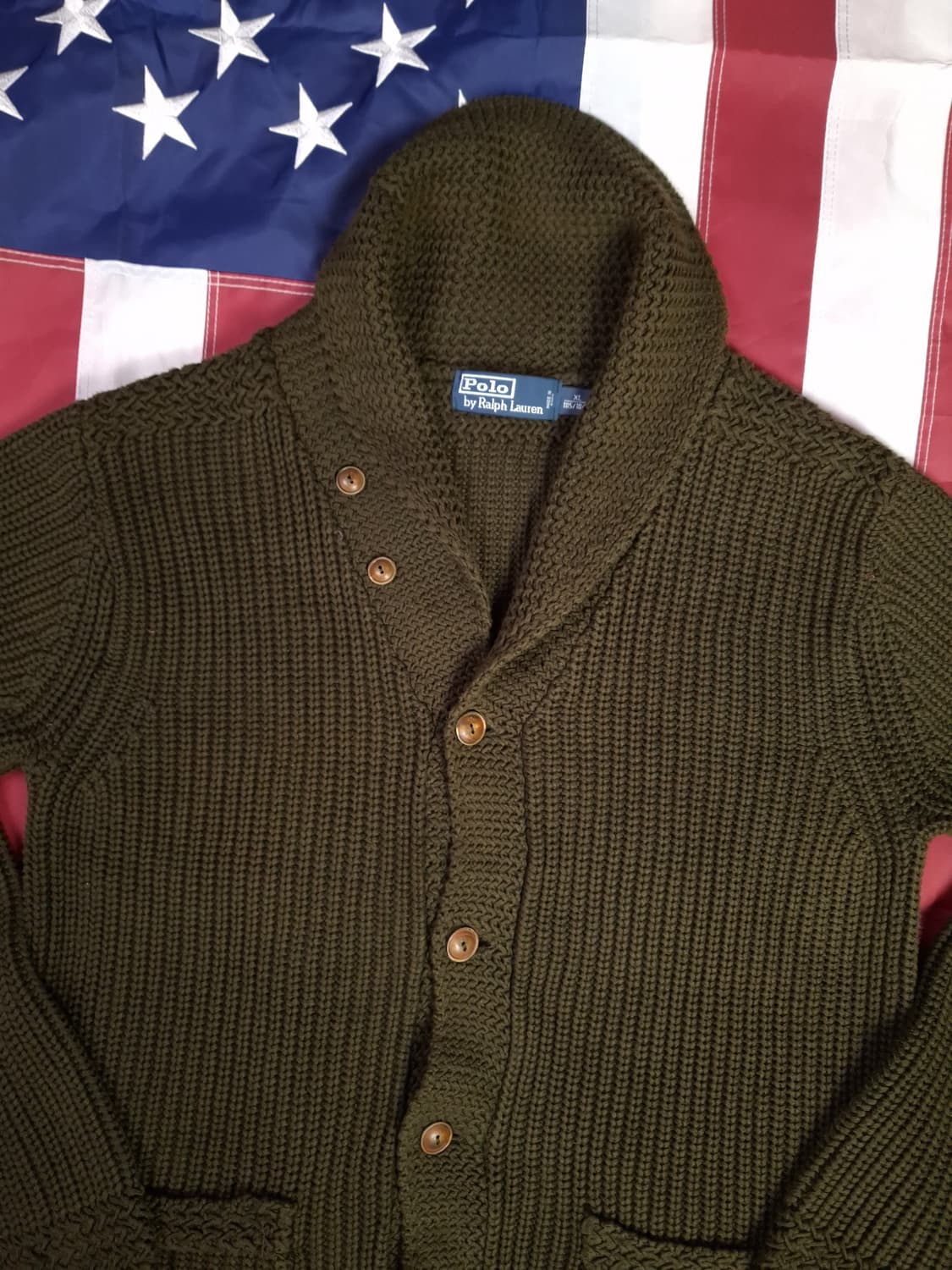 특A 오리지날 랄프로렌폴로 숄카라 가디건 상품이미지2
