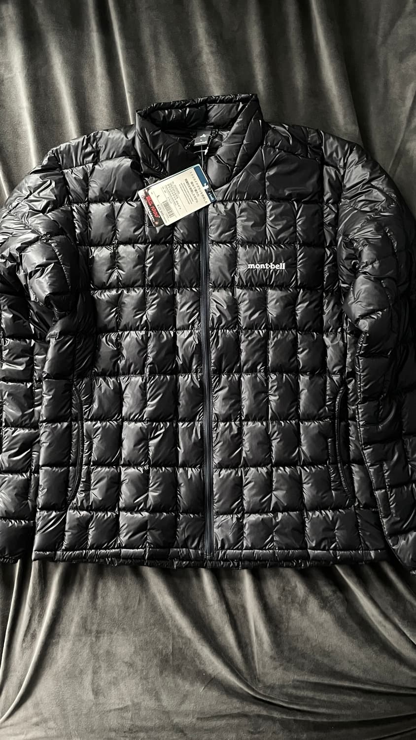 택포함 새상품 몽벨 경량패딩 플라즈마 1000 다운 자켓 L 블랙 상품이미지1