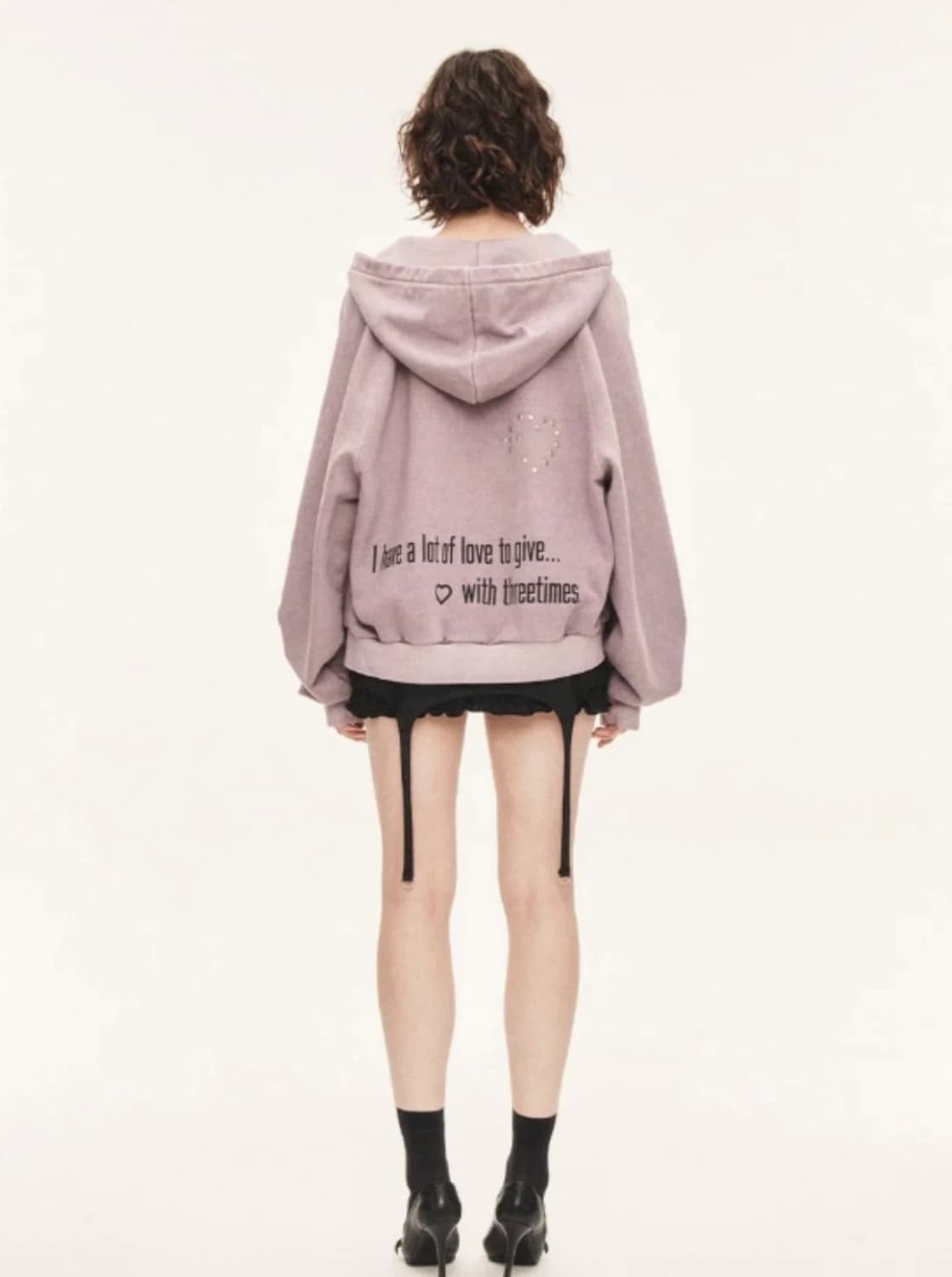 쓰리타임즈 미드나잇 스터드 후드집업 상품이미지5