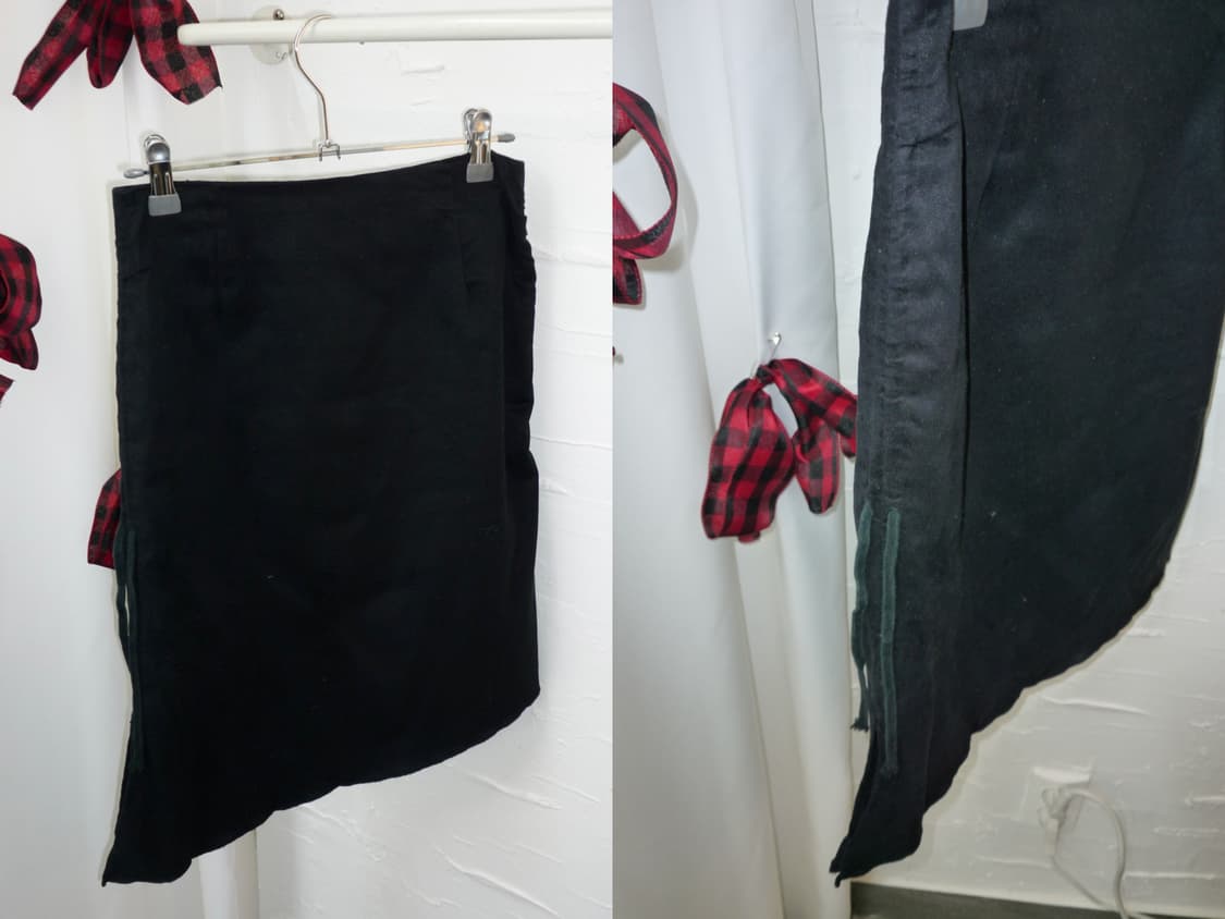 Unbalance ribbon midi skirt 상품이미지4