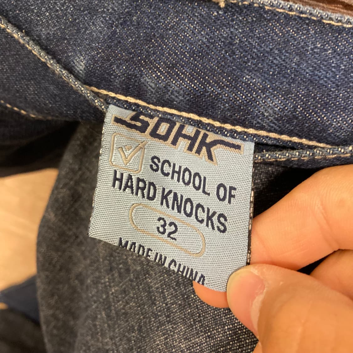 스쿨오브하드낙 올드스쿨 힙합 자수 카펜터 데님 팬츠 상품이미지9