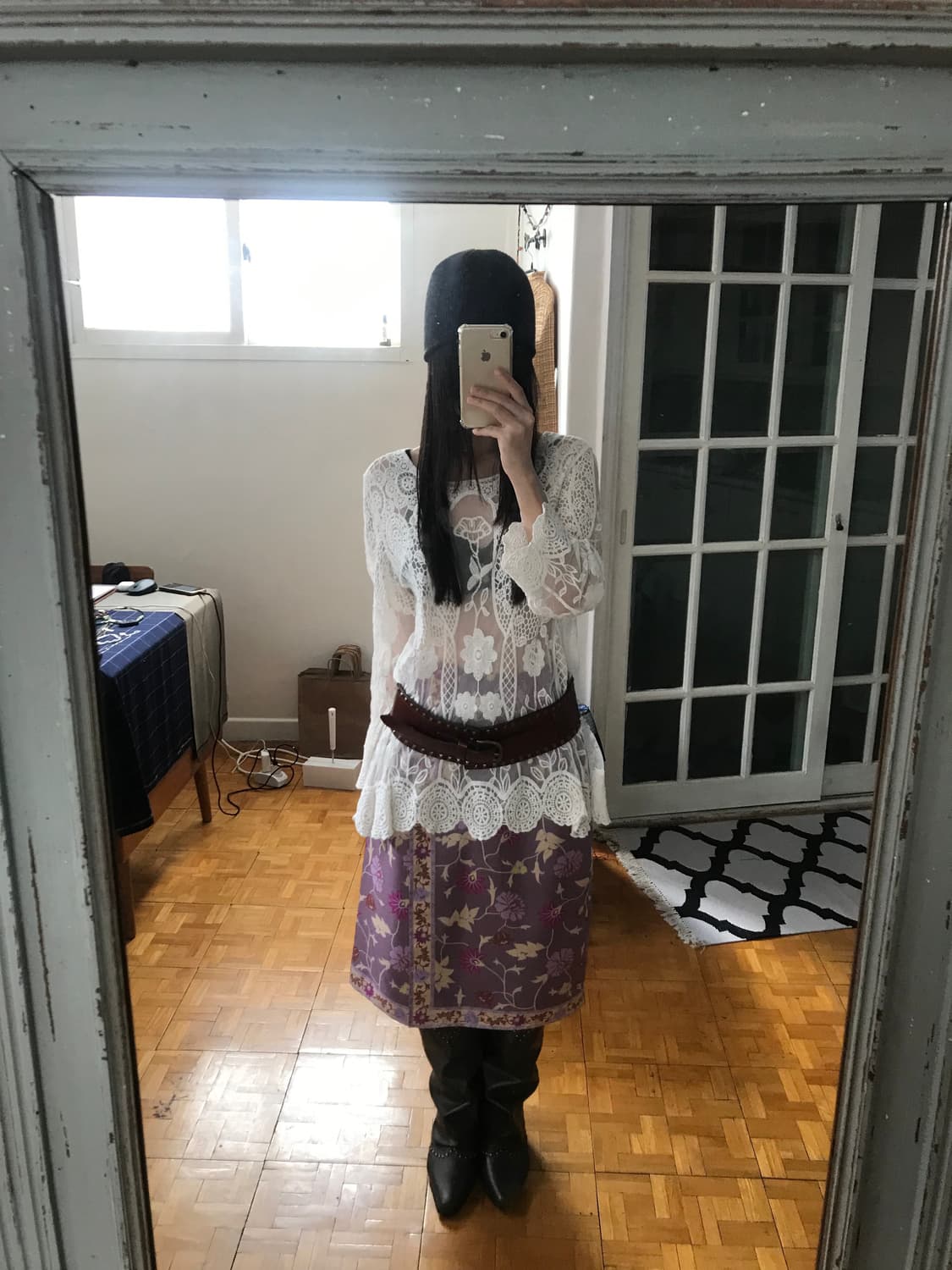 vintage pattern skirt (25inch) 상품이미지6