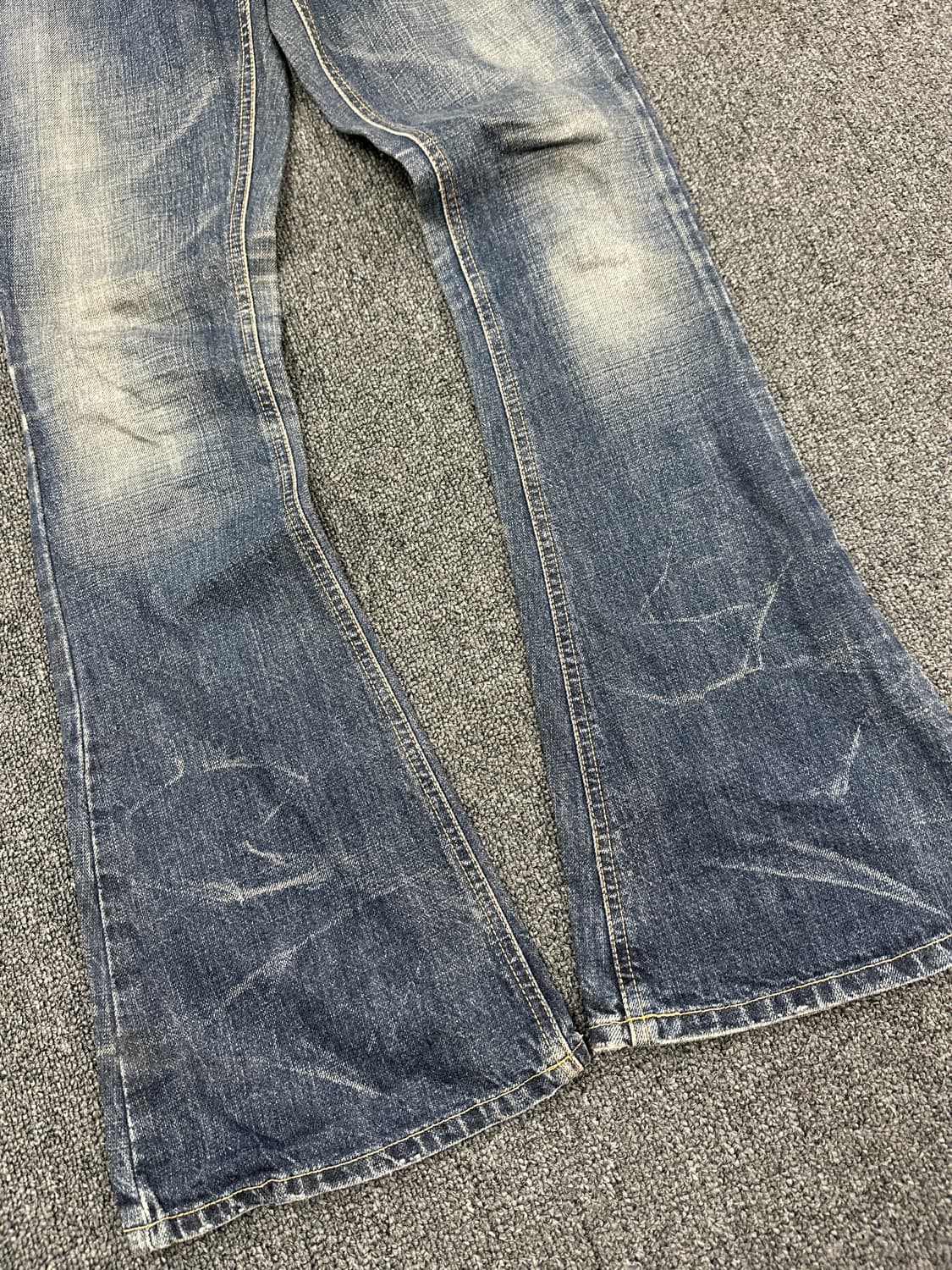 27) 재패니즈 빈티지 y2k 부츠컷 워싱 데님팬츠  상품이미지6
