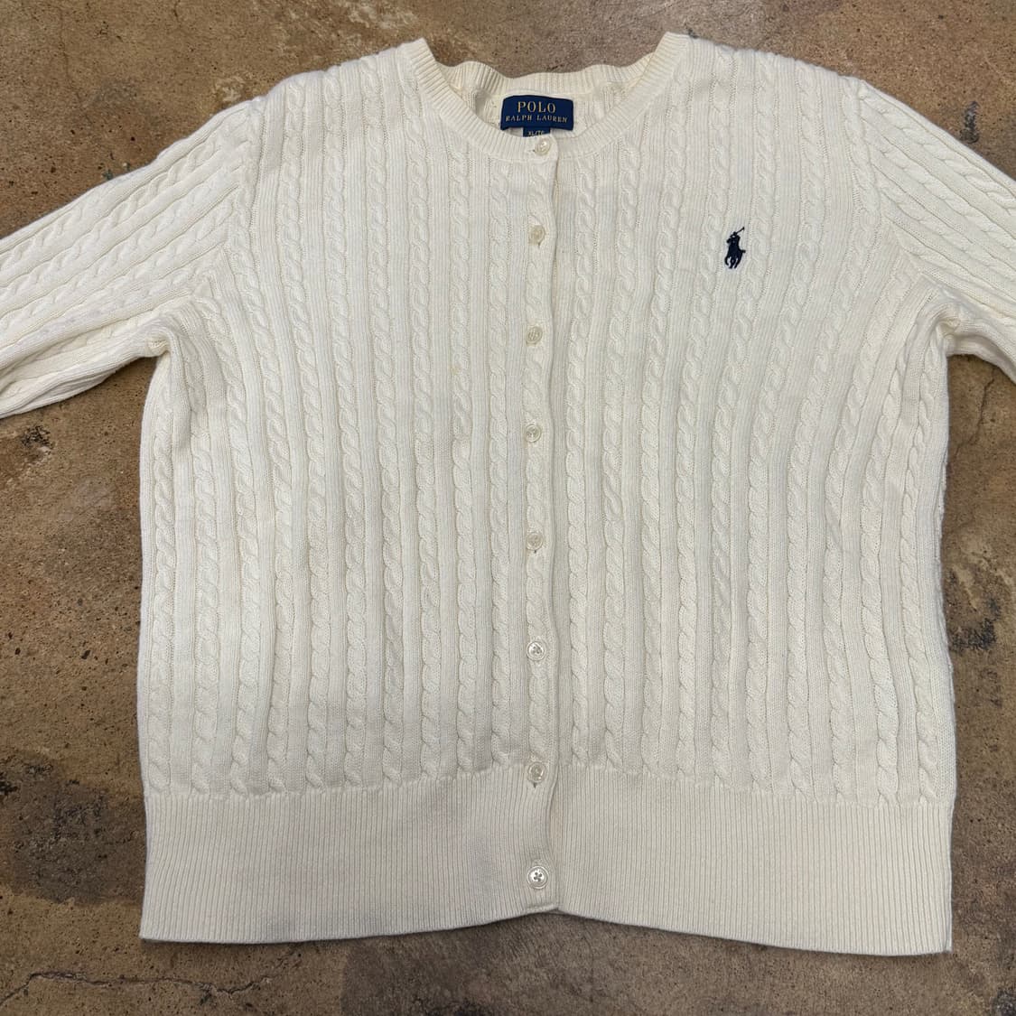 폴로 랄프로렌 화이트 꽈배기 니트 가디건  상품이미지3