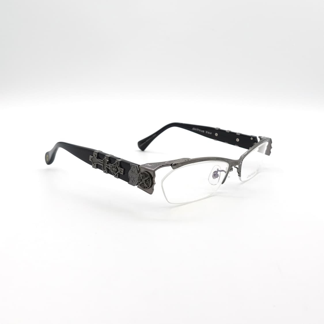 MarcusRaw 마커스 로우 반무테 장식 디테일 메탈 안경 상품이미지4