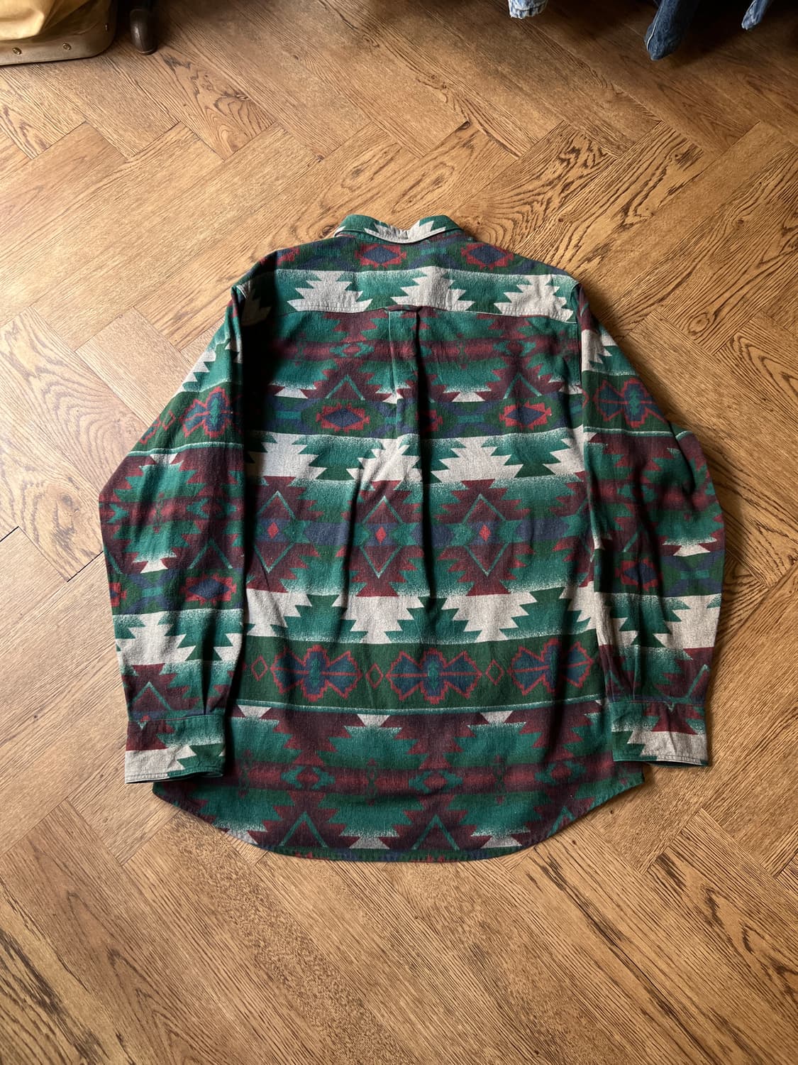 [M]90's USA 빈티지 아즈텍 패턴 샤모아 헌팅 셔츠 상품이미지6