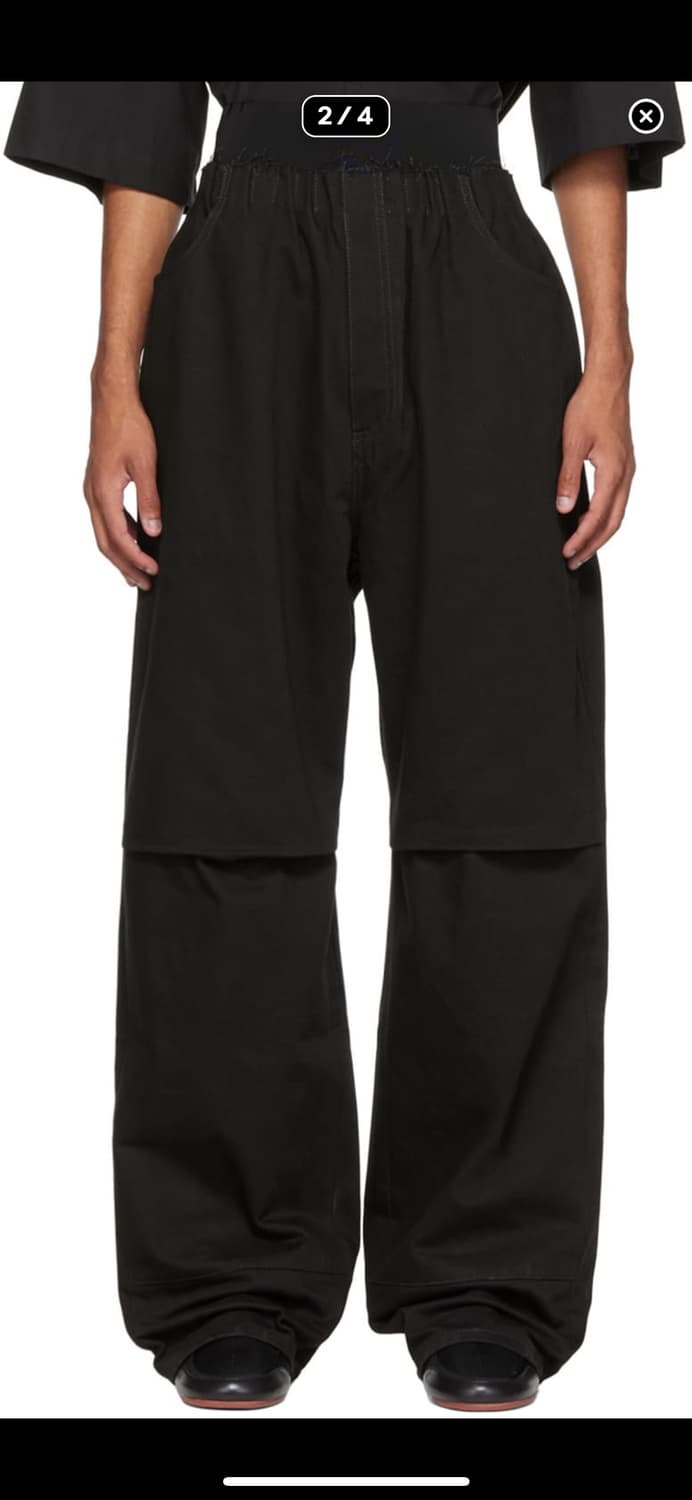 라프시몬스 와이드 밴딩데님 팬츠[46] 상품이미지1