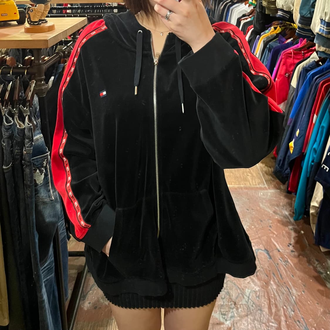 [HI] 타미힐피거 집업 블랙 상품이미지1
