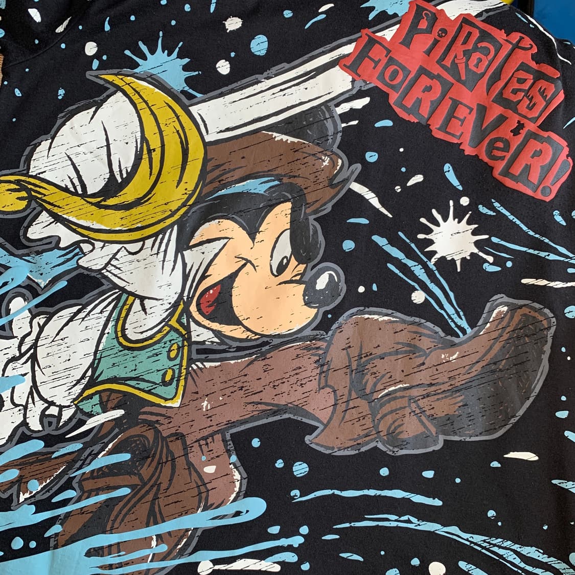 디즈니 TOKYO DISNEY 해적 미키 프린트 반팔 티셔츠 1543 상품이미지5