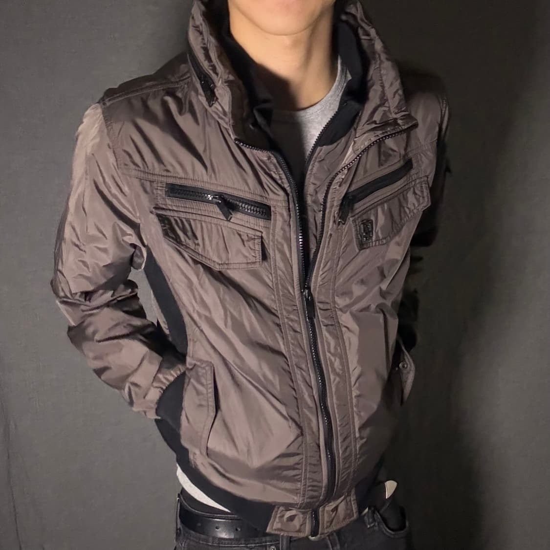 double zip-up nylon jacket 상품이미지5