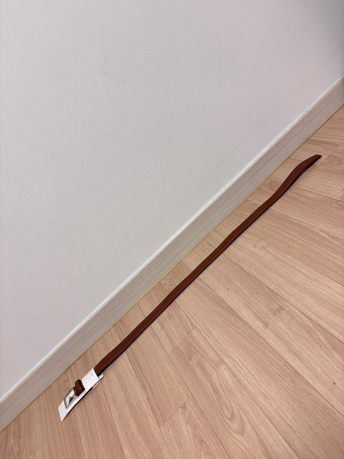 새상품) ZARA 가죽 벨트 브라운 S 상품이미지6