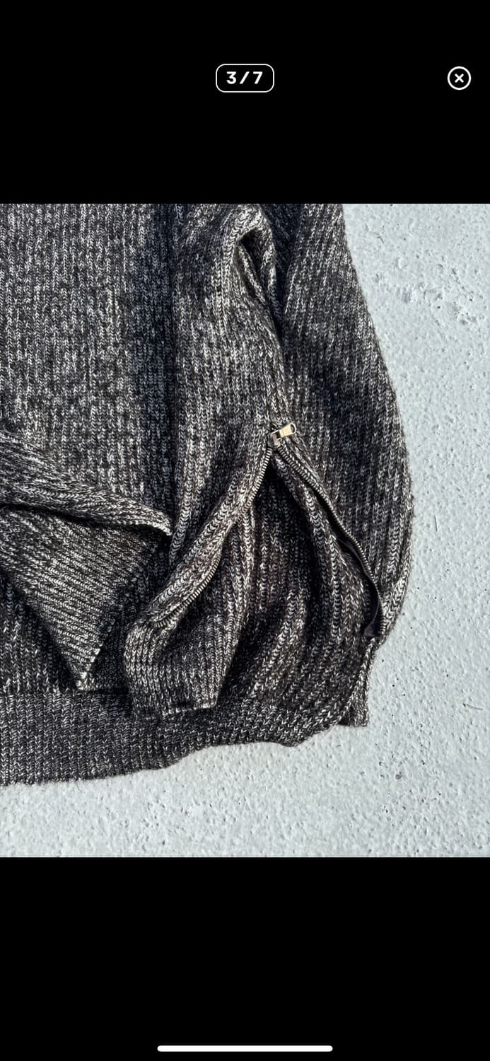 "Vintage"Black&Grey High Neck Zipper det 상품이미지3