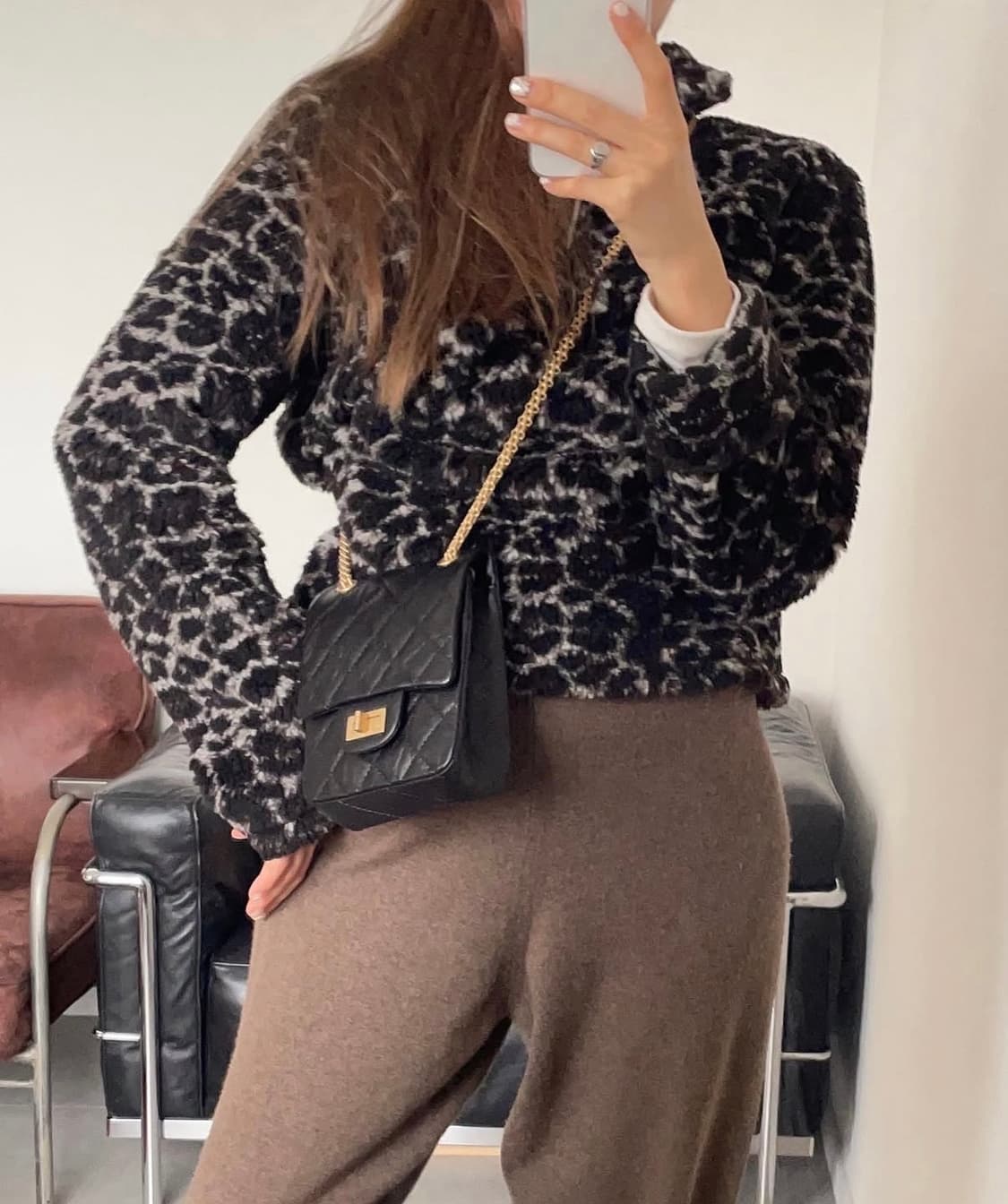 샤넬 빈티지미니 2.55 시즌백 세로 블랙 상품이미지1