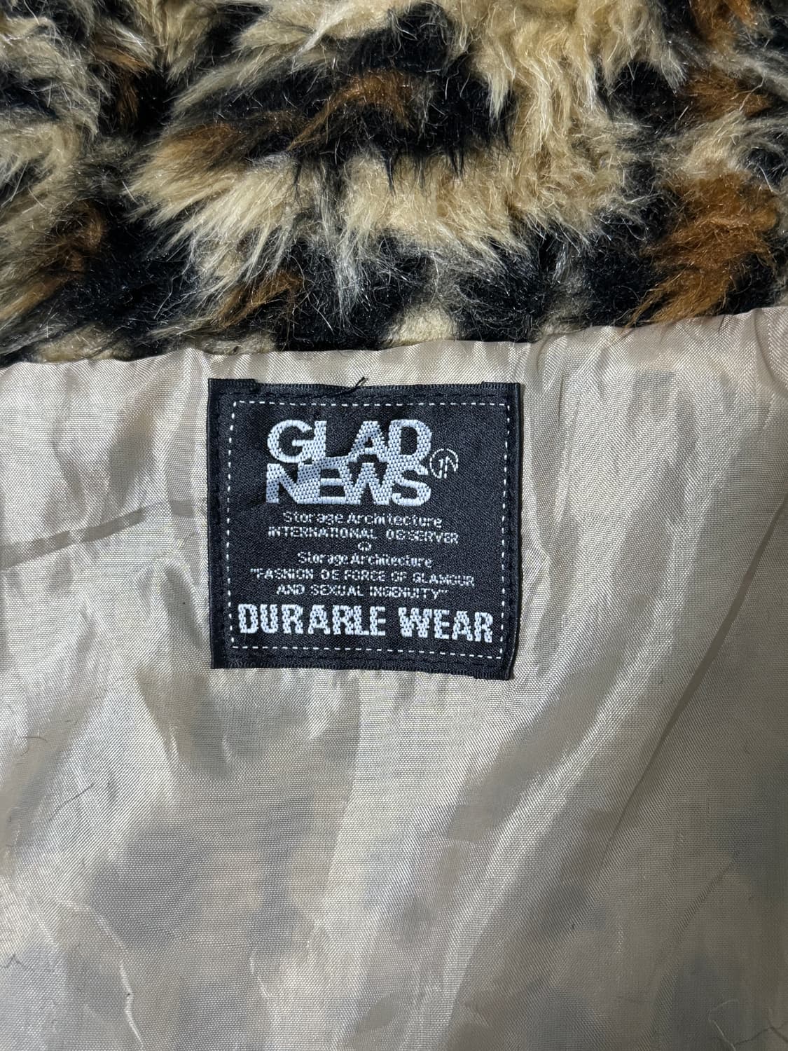 Glad news 스터드 레오파드 퍼 후드집업 y2k 펑크 갸루 상품이미지4