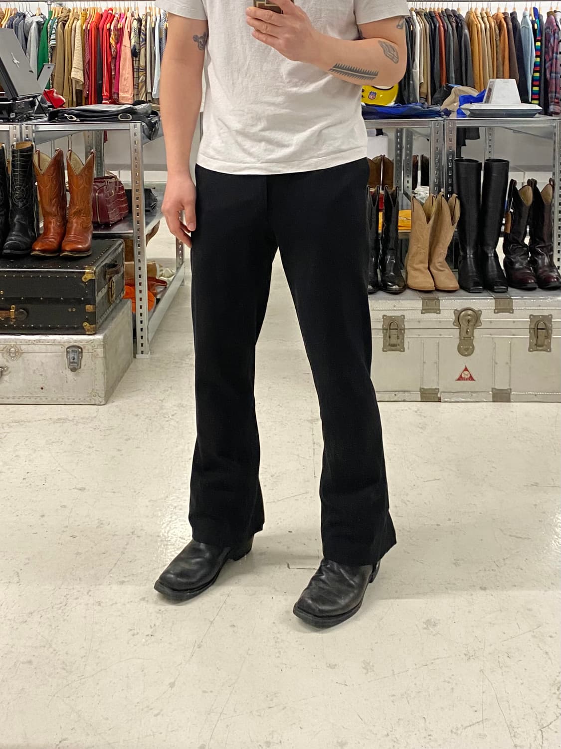 ISSEY MIYAKE boot-cut zipper slacks 상품이미지1