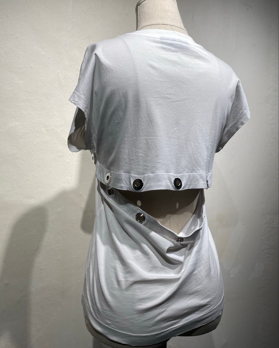 ”DISEL“ Diesel white button-detailed t-s 상품이미지4