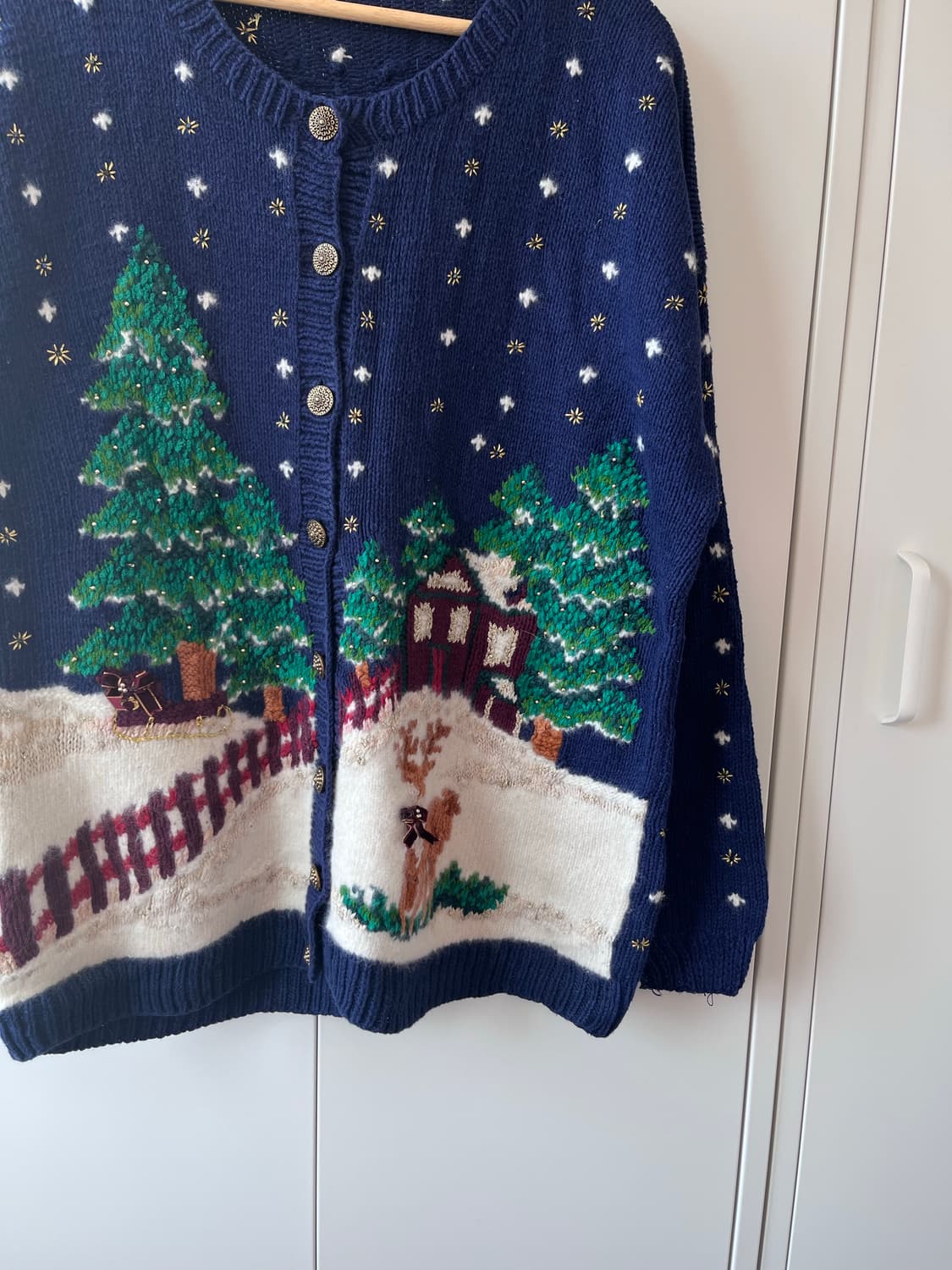 Northern treasures 크리스마스 겨울 풍경 니트 가디건  상품이미지9
