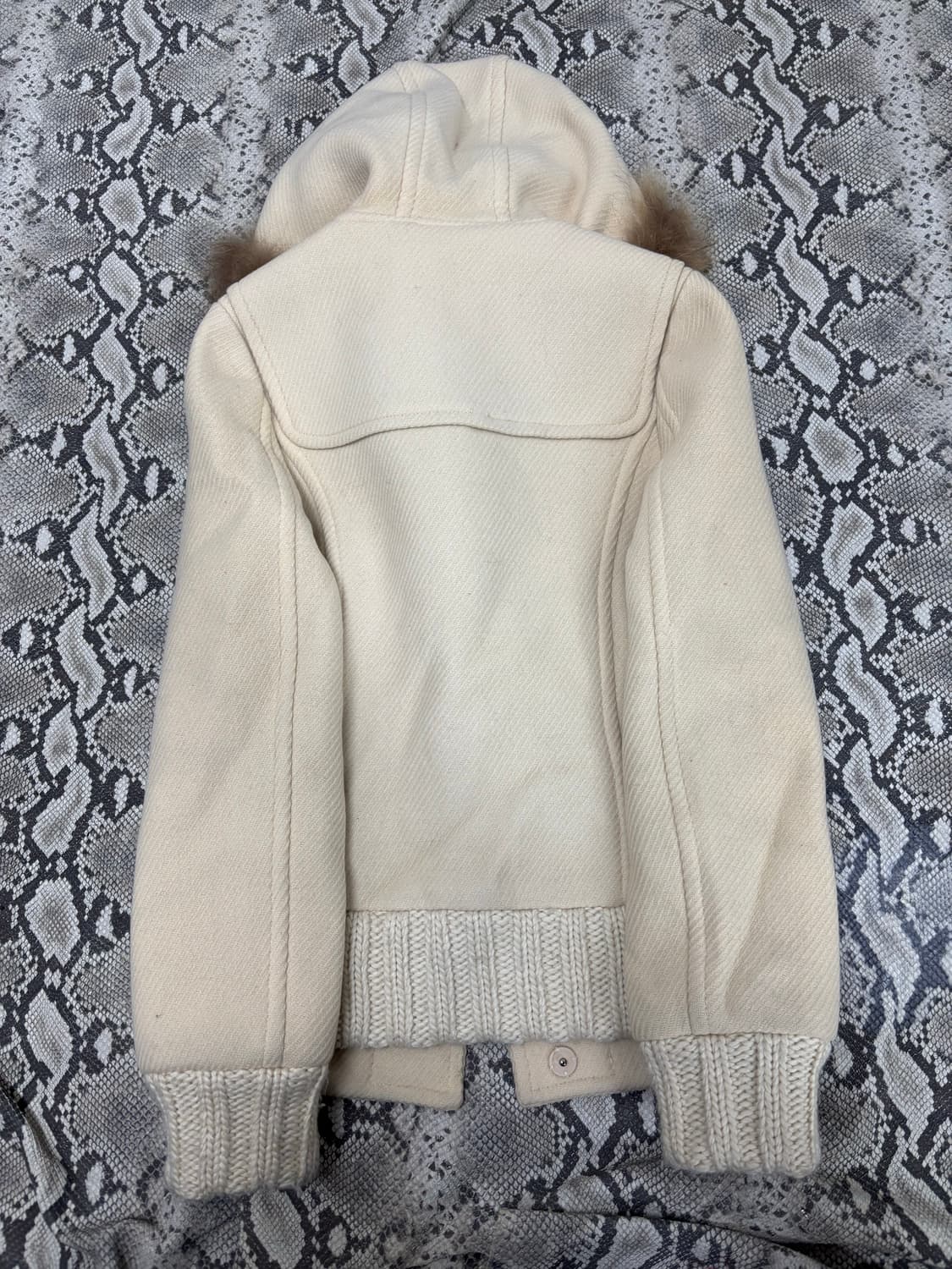 Mori Girl Mood Y2K Fur Hoodie Wool Ivory 상품이미지10