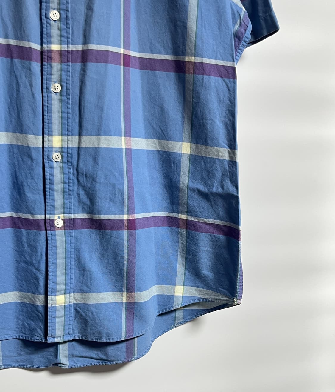 공용 빈폴 체크 반소매 셔츠 남방 100 상품이미지2