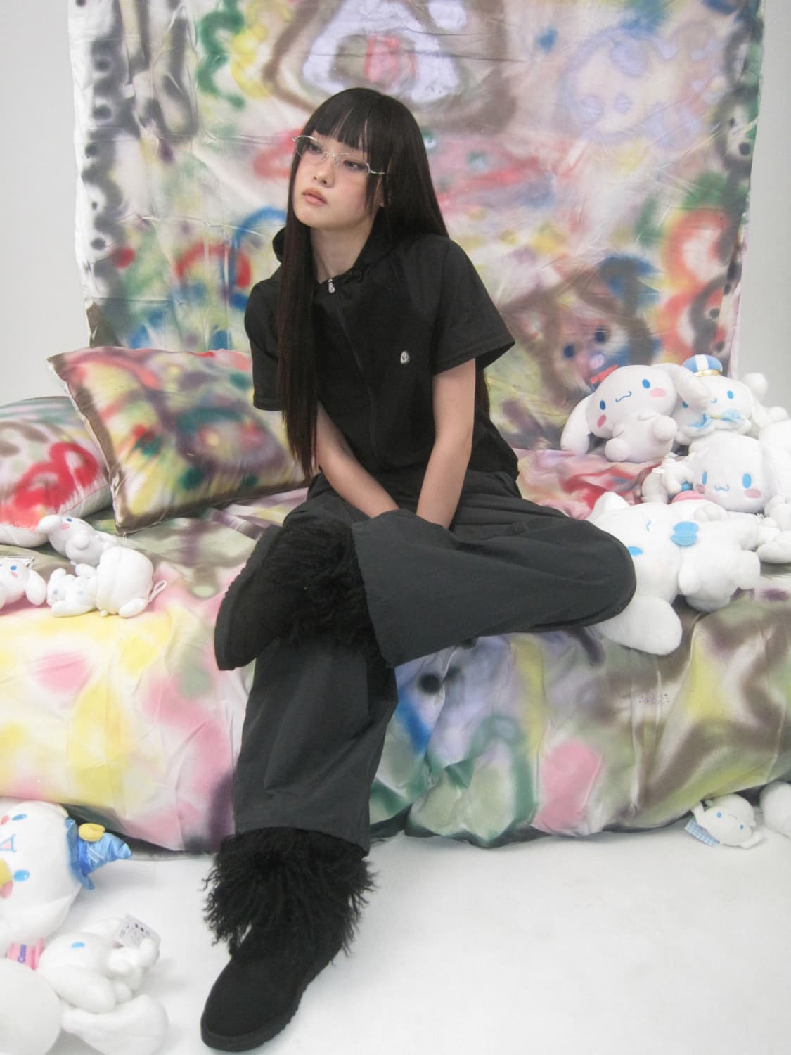 코이세이오 산리오 윈드 브레이커 블랙 1사이즈 상품이미지3