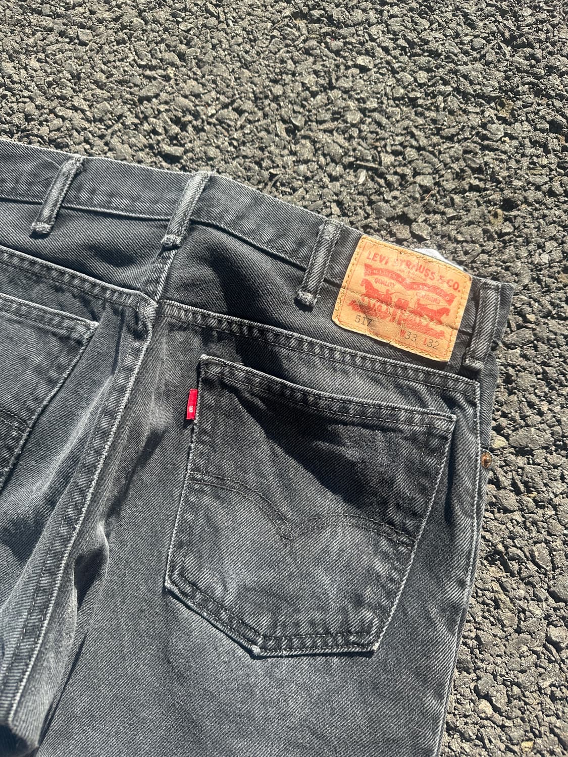 [33] 리바이스 517 흑청 부츠컷 데님팬츠 상품이미지2