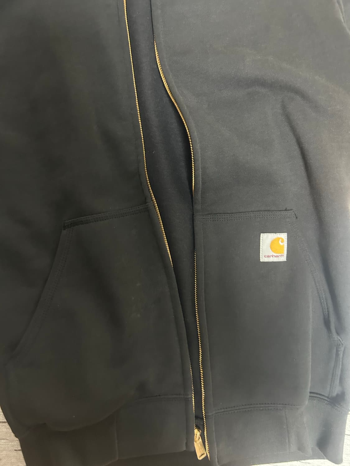 칼하트 sx 루즈 핏 미드웨이트 레귤러 풀 집 스웨트셔츠 블랙 상품이미지4