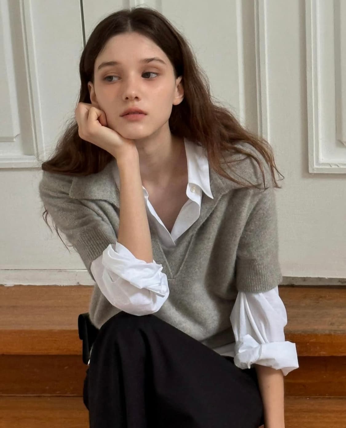 OUNCE 온스 라쿤 캐시 카라 니트 상품이미지1