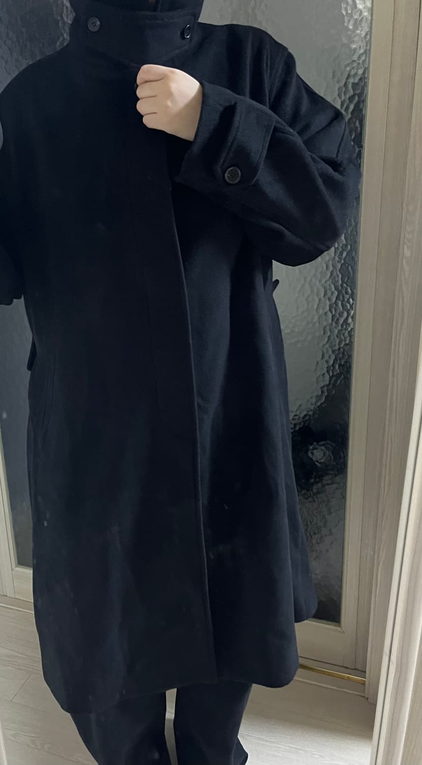 라퍼지 스토어 울리치 수티앵 칼라 오버 코트 Black 상품이미지2