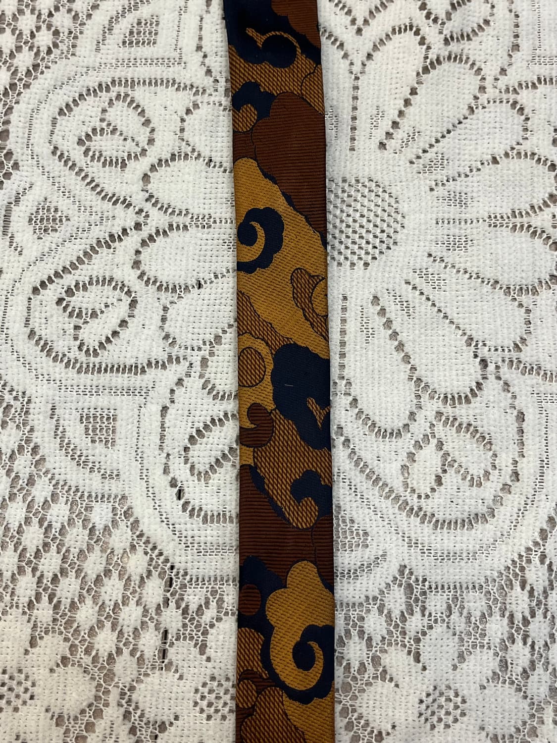 입생로랑 패턴 넥타이 브라운 #csz3130 상품이미지6