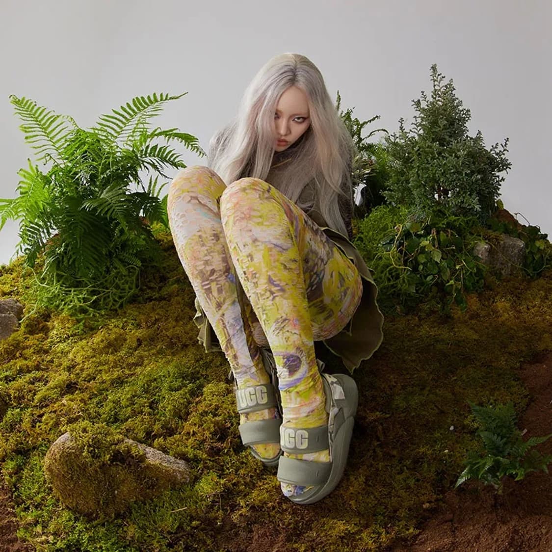 (240mm) 어그 UGG LA 클라우드 스포츠 샌들 화이트 상품이미지5