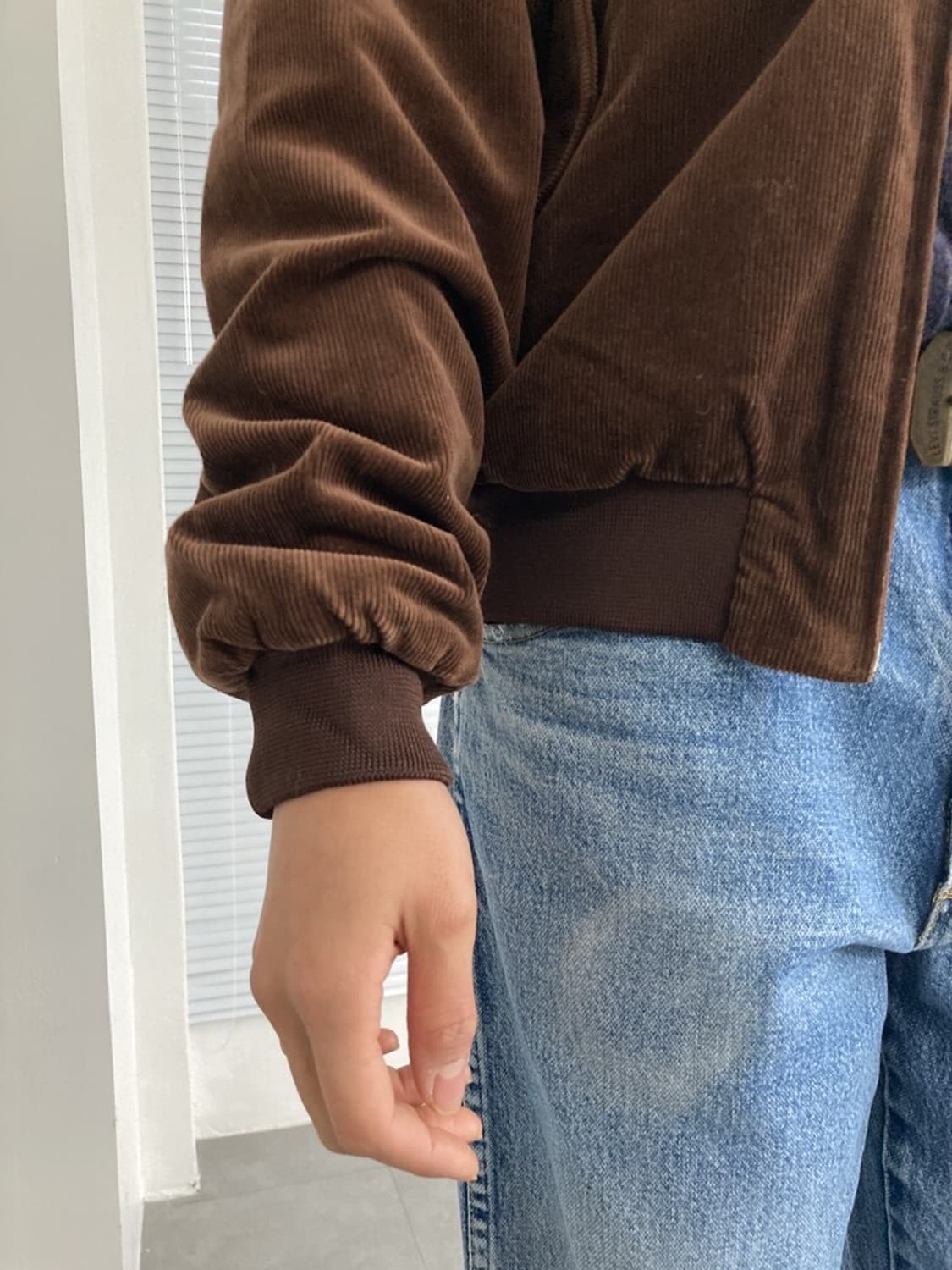 브라운 코듀로이 봄버자켓 상품이미지6