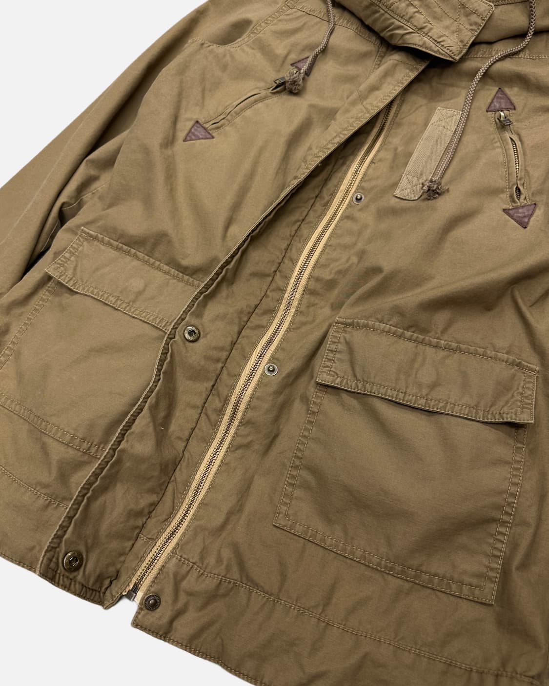 dark beige fur hood parka 상품이미지5