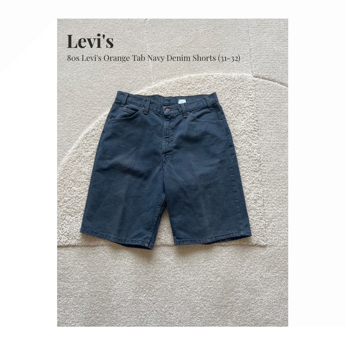 90s Levi's 오렌지탭 네이비 데님 쇼츠 (31-32) 상품이미지1