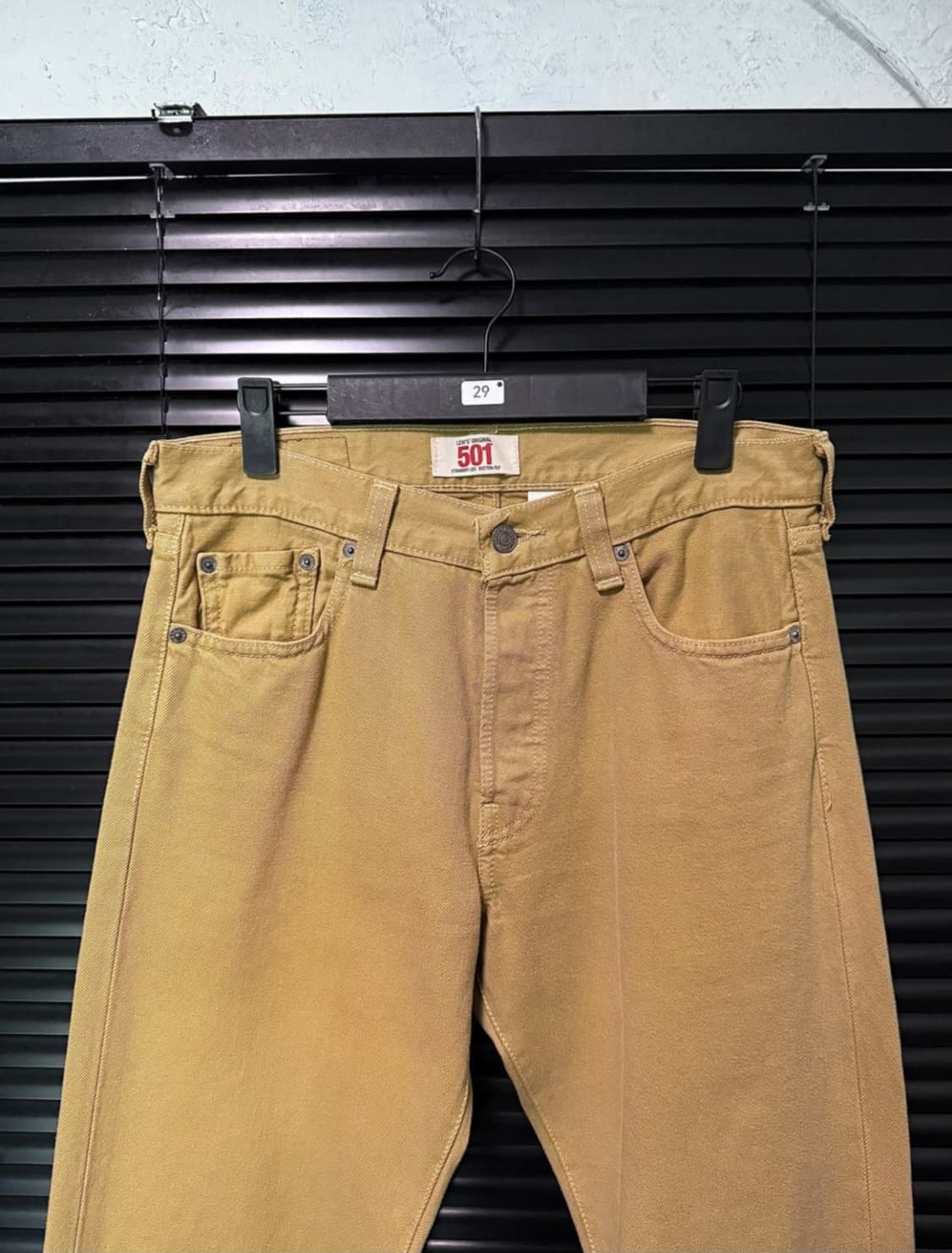 리바이스 베이지 데님 501 팬츠 바지 29 일자핏 스트레이트 웨스턴 상품이미지5