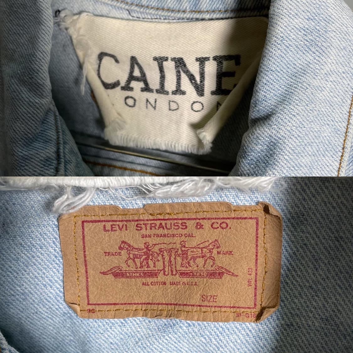 CAINE LONDON 리바이스 핸드 페인팅 데님 자켓 상품이미지8