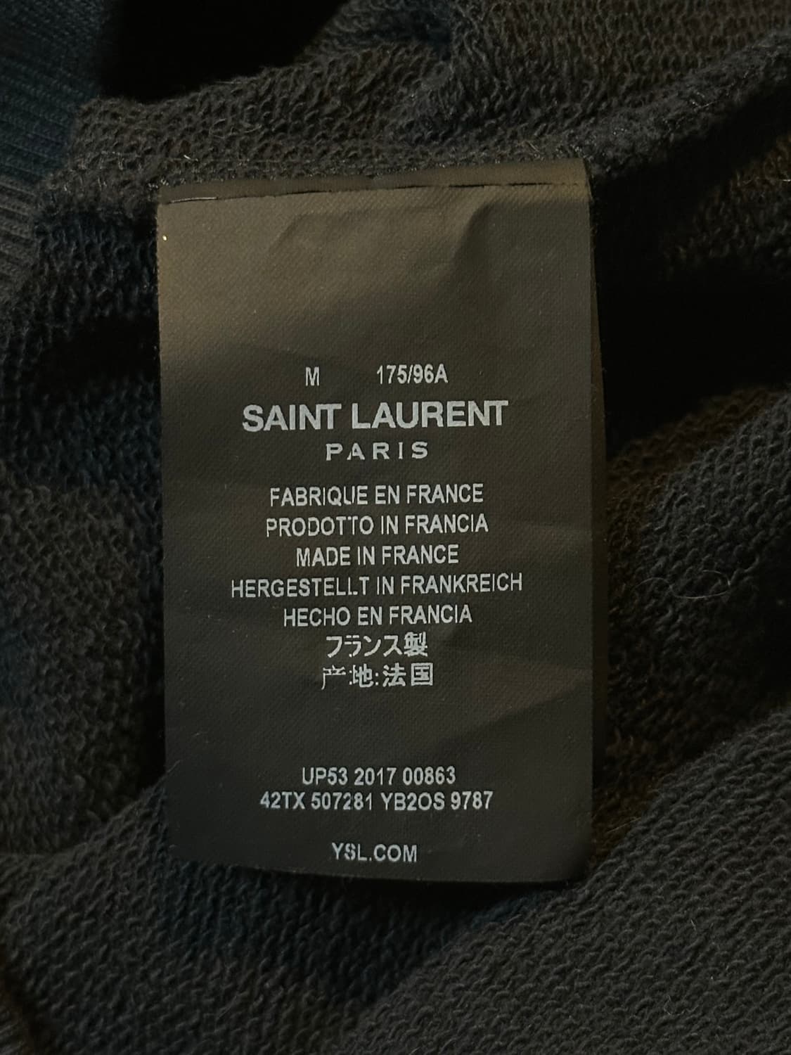 생로랑 SAINT LAURENT 맨투맨 블랙 상품이미지5