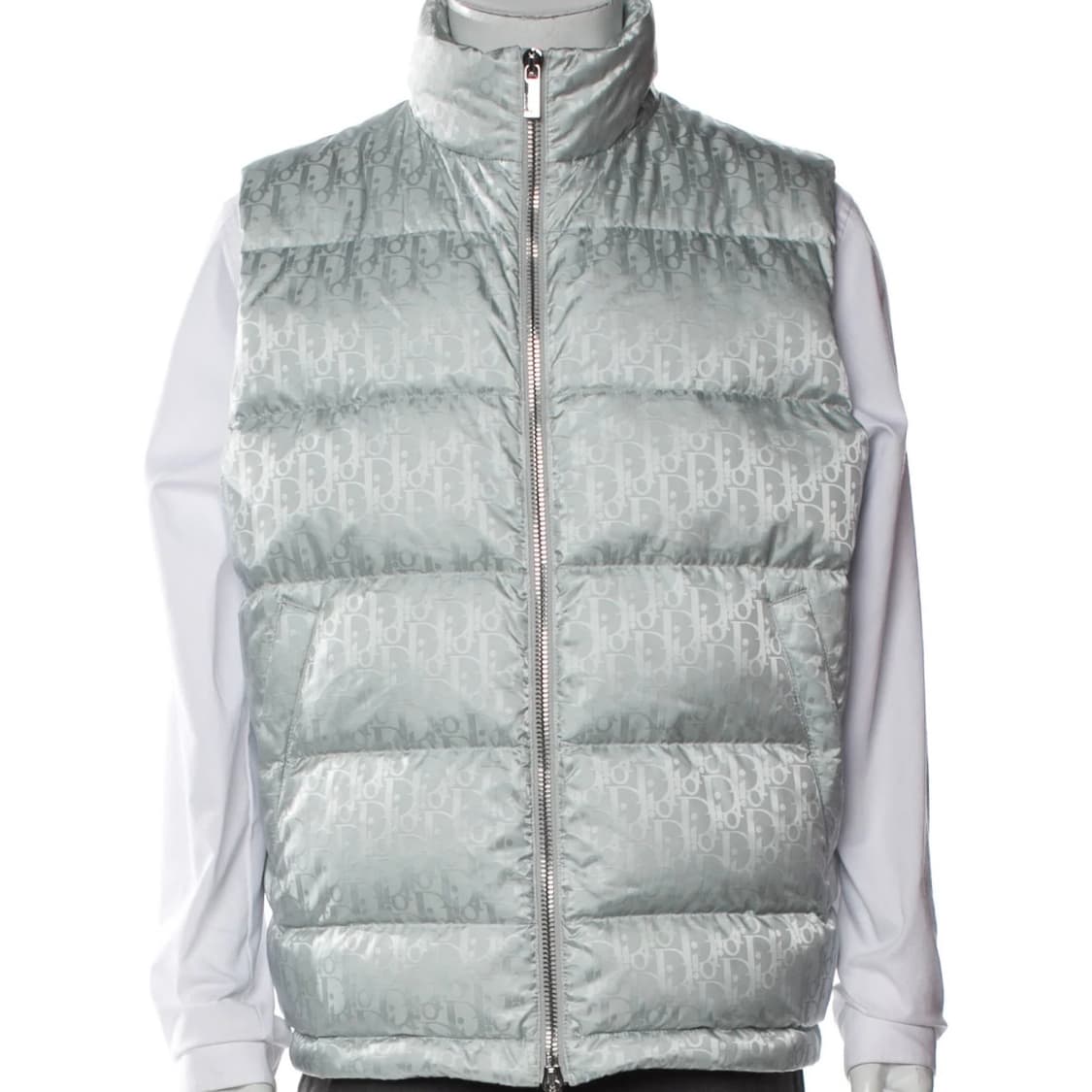 [S+급/48] 디올 오블리크 조끼 패딩 베스트 실버 상품이미지7