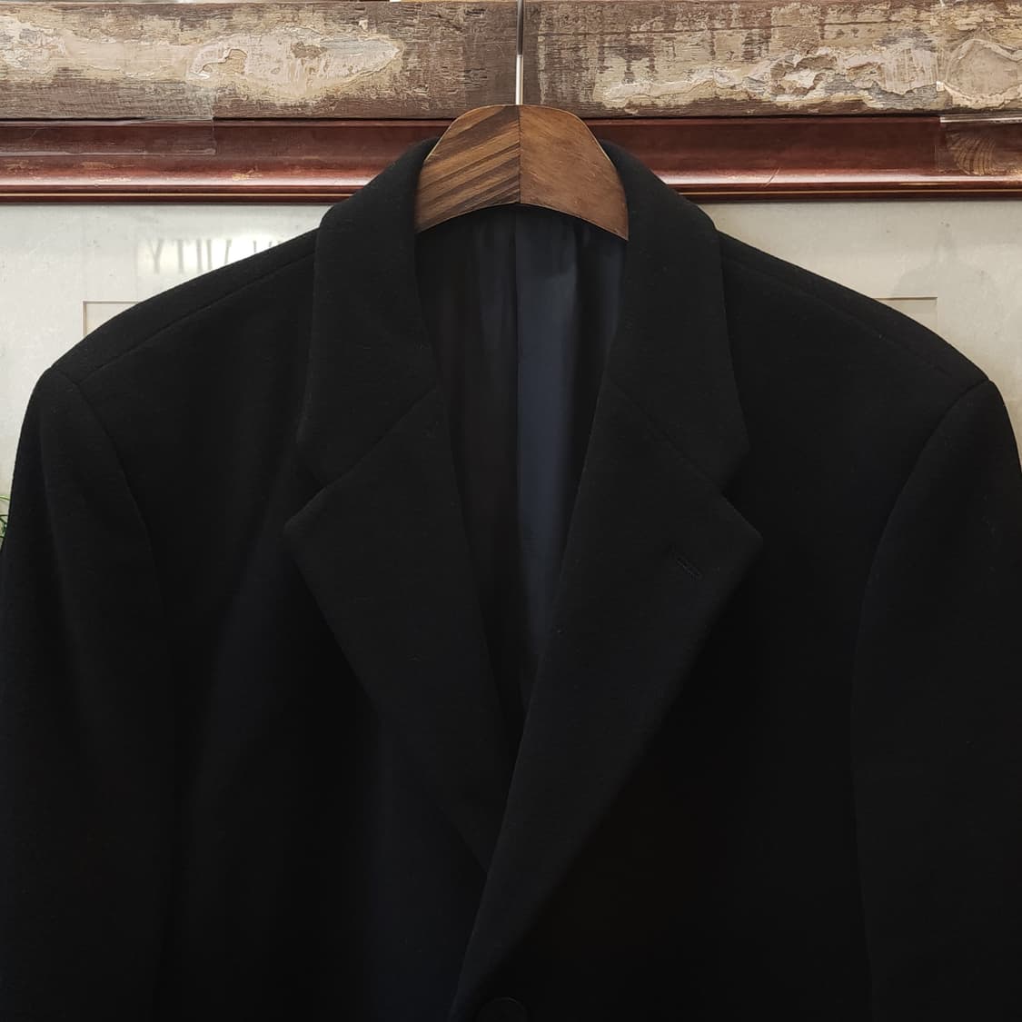 90s 아르마니 울 싱글코트 블랙 52 상품이미지5