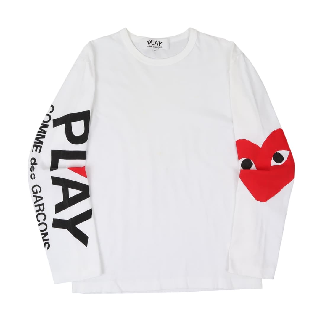 꼼데가르송 엠브로이드 화이트 롱슬리브 상품이미지1